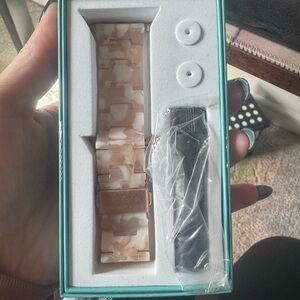 Stylish Beige and Black Watch Band Set